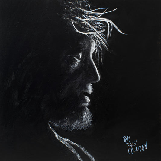 "Black and White Profile of Christ"