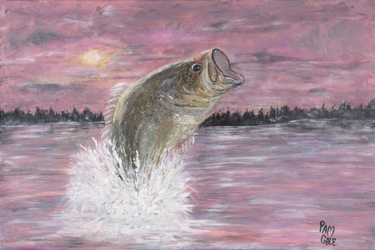 "Fishing on Lake D'Arbonne (Breast Cancer Tribute)"